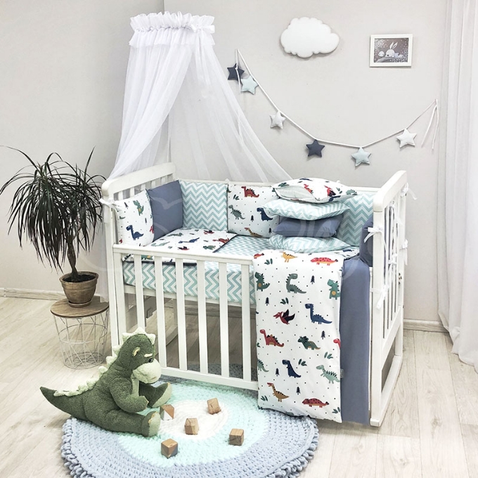 Lenjerie Patut Bebe Copii 8 piese Dino